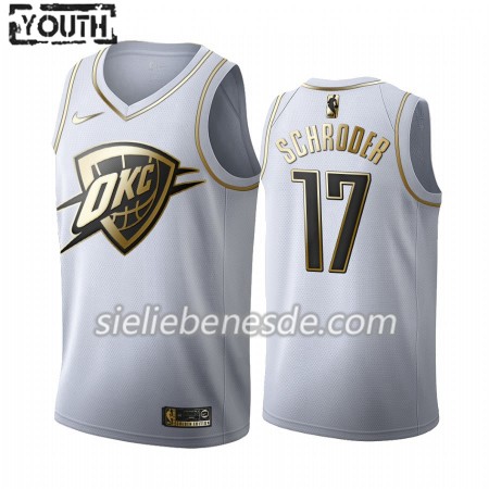 Kinder NBA Oklahoma City Thunder Trikot Dennis Schroder 17 Nike 2019-2020 Weiß Golden Edition Swingman
